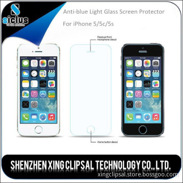 China Wholesale anti-blue light premium tempered glass screen protector for iPhone 5
